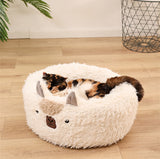 Alpaca Warm Plush Cat Bed