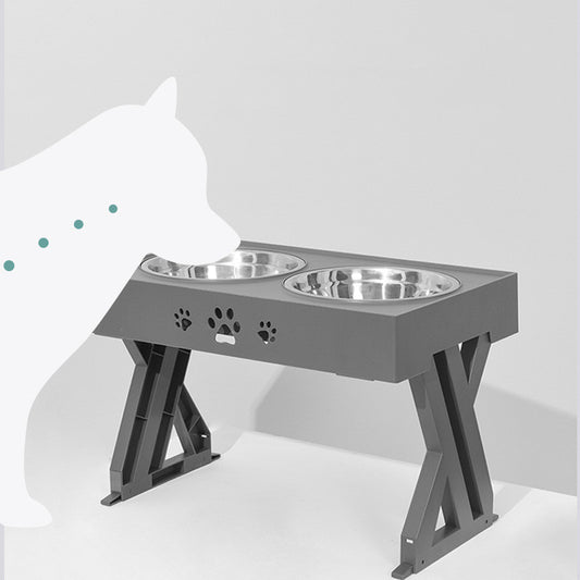 Stainless Steel Abs Adjustable Pet Bowl Pet Food Bowl