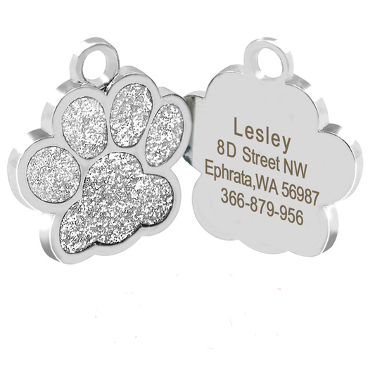 Crystal Pet Tags Engraved ID Name Collar