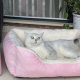 Square Woolly Cat Bed