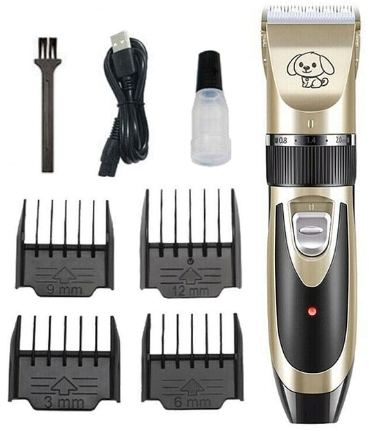 Hair Trimmer Rechargeable Pet Grooming Clippers Set 110-240V AC
