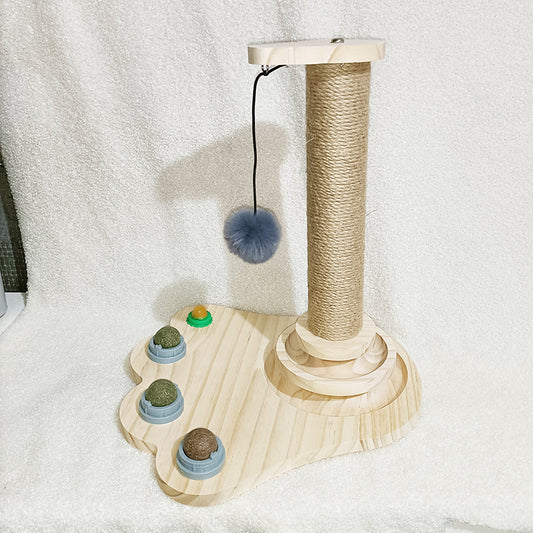 Solid Wood Funny Cat Scratcher Toys