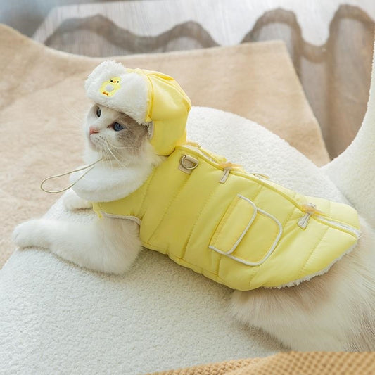 Thick cotton padded jacket for cats