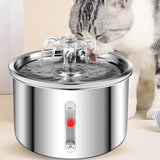 Pet Automatic Water Dispenser Stainless Steel Smart Flower Fountain
