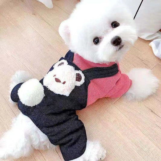 Dog clothes with a pretty backside