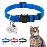 Safety Breakaway Nylon Quick Release Cat Collar ID Tag Set