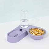 Two Bowls Of Automatic Drinking Water To Feed Cat Supplies