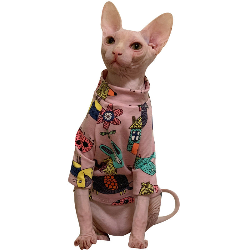 Fashionable hairless cat clothes