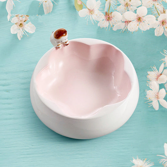 Cherry Blossom Cat Food Bowl
