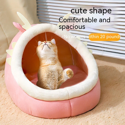 Dragon-Shaped Semi-enclosed Cat Nest