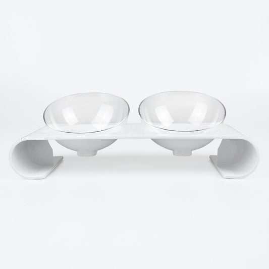 transparent slanted bowl