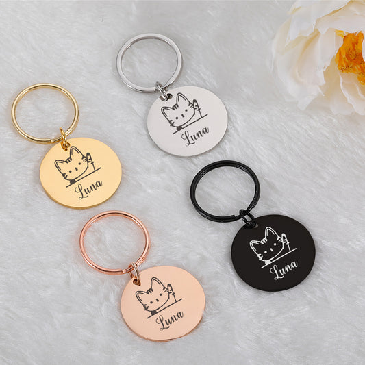 Pet Id Tags Medal Customized Collar With Name Number