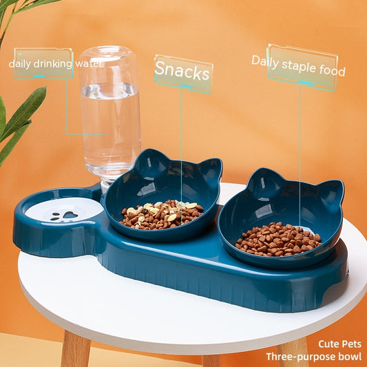 Plastic Double Bowl Products For Cats