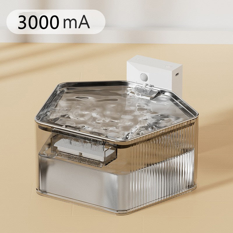 Pet Stainless Steel Induction Water Fountain