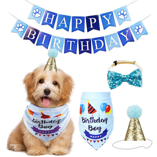 Cute pet birthday party scarf