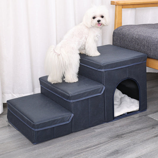 Kennel Cage Multifunctional Dog Stairs Upper Bed Sofa Puppy Climbing Pet Supplies