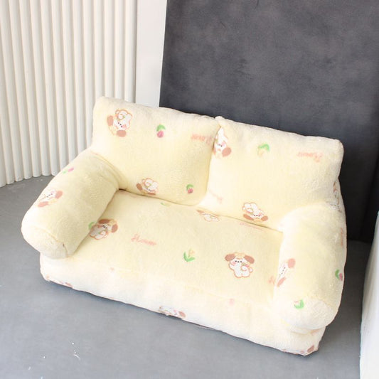Cuty Character Pet Velvet Bed Sofa
