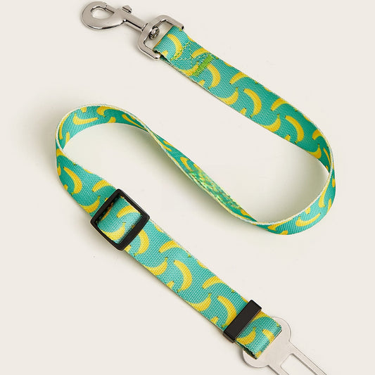 New Printed Pet Car Seat Belt Dog Hand Holding Rope Nylon Car Pet Supplies