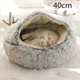 Cat Crystal velvet Purring House(+ Neck Pillow Set)