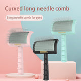 C-shaped Thick Hair Self Cleaning Curved Needle Comb