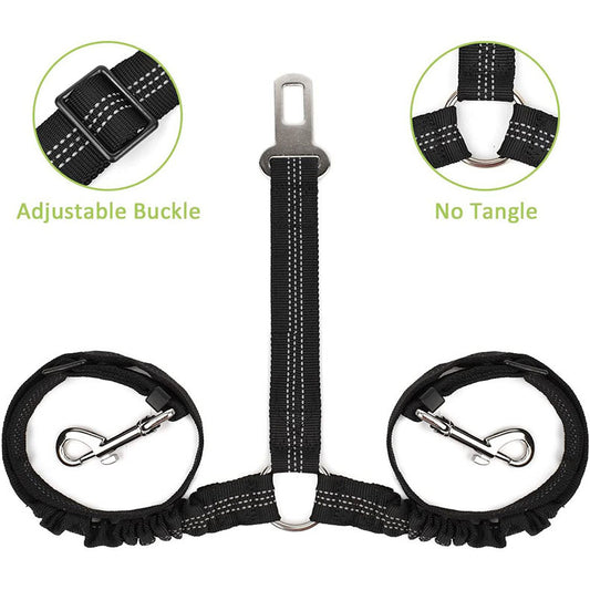 Pet Car Seat Belt Double-ended Traction Rope One For Two