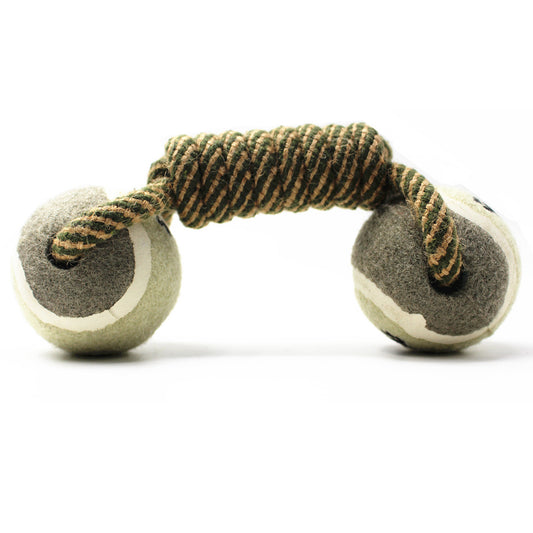Rope Tennis Dumbbell Dog Toy