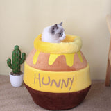 Cartoon Honey Pot Cat Cave Bed House