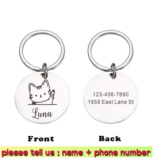 Pet Id Tags Medal Customized Collar With Name Number